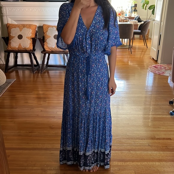 BOHO PAISLEY MAXI DRESS in GOOD CONDITION - Picture 6 of 7